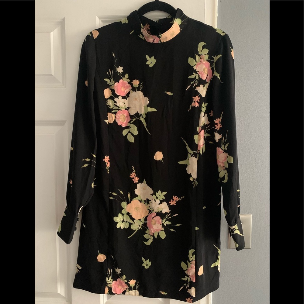Black floral dress